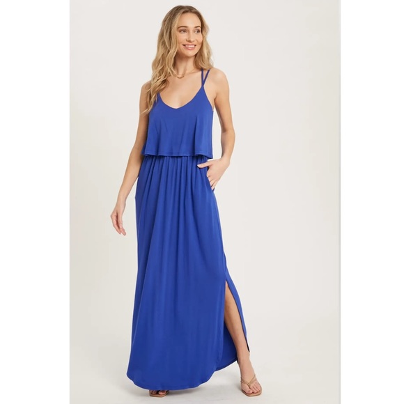 🆕 Blue Maxi Dress - Picture 1 of 6